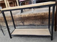 Metal Framed Hall Shelf. Wobbly. 41"x14"x31.5"