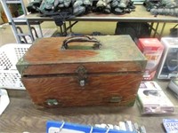 OLD WOODEN TOOL BOX