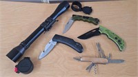 BAUSCH & LOMB GUN SCOPE,FOLD-OUT KNIVES,MULTI-USE
