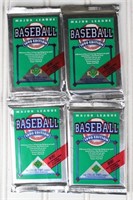 (4) 1992 UpperDeck Baseball Foil Packs