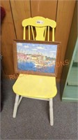 Home lot chair and framed art