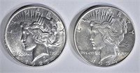 1923-D AU & 1934 AU/BU PEACE DOLLARS