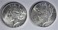 1922-S & 23-S PEACE DOLLAR AU/BU