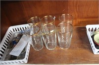 GOLD RIMMED TUMBLERS