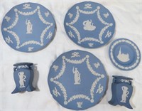 6PC WEDGWOOD JASPERWARE LOT '98 & '99 PLATES*VASES