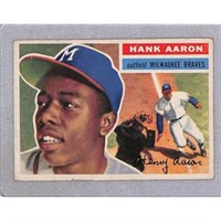 1956 Topps Hank Aaron Centered Crease Free