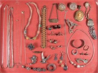 ASSORTED STERLING SILVER AND OTHER COSTUME