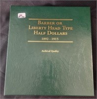 Collection of Barber Half Dollars 1892 to 1915