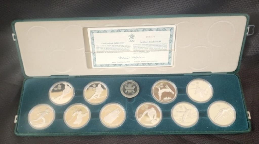 CA Winter Olympics 1988 Sterling 10 Coin Set