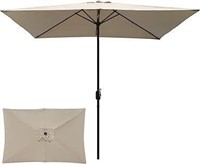 6.5x10 ft Rectangular Patio Umbrella, Outdoor