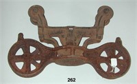 Large and rusty hay carrier