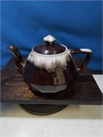 Brown dripware teapot