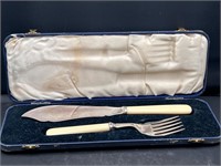 Vintage Fish - fork and knife serving set