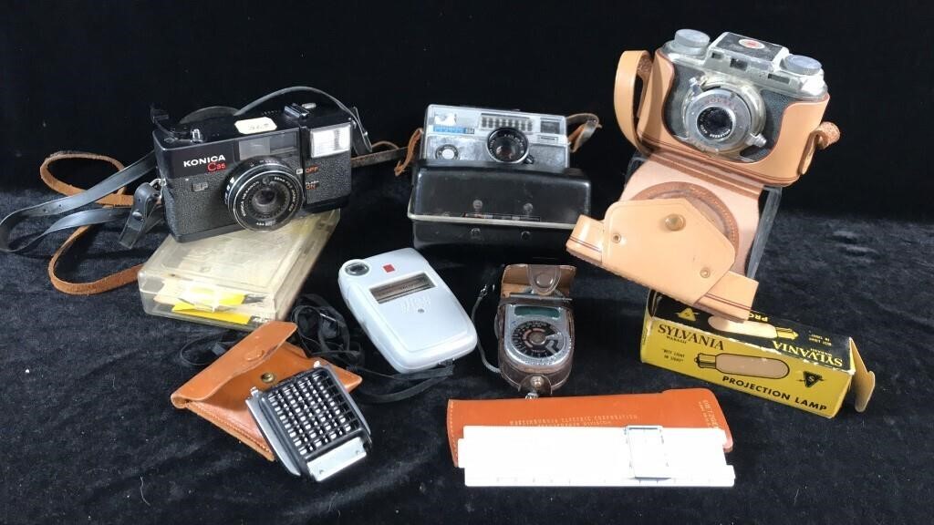 Vintage Cameras Light Meters Slide Rule