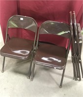 Four Metal Folding Chairs