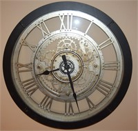 Large Sterling & Noble Gears Quartz Wall Clock 24d