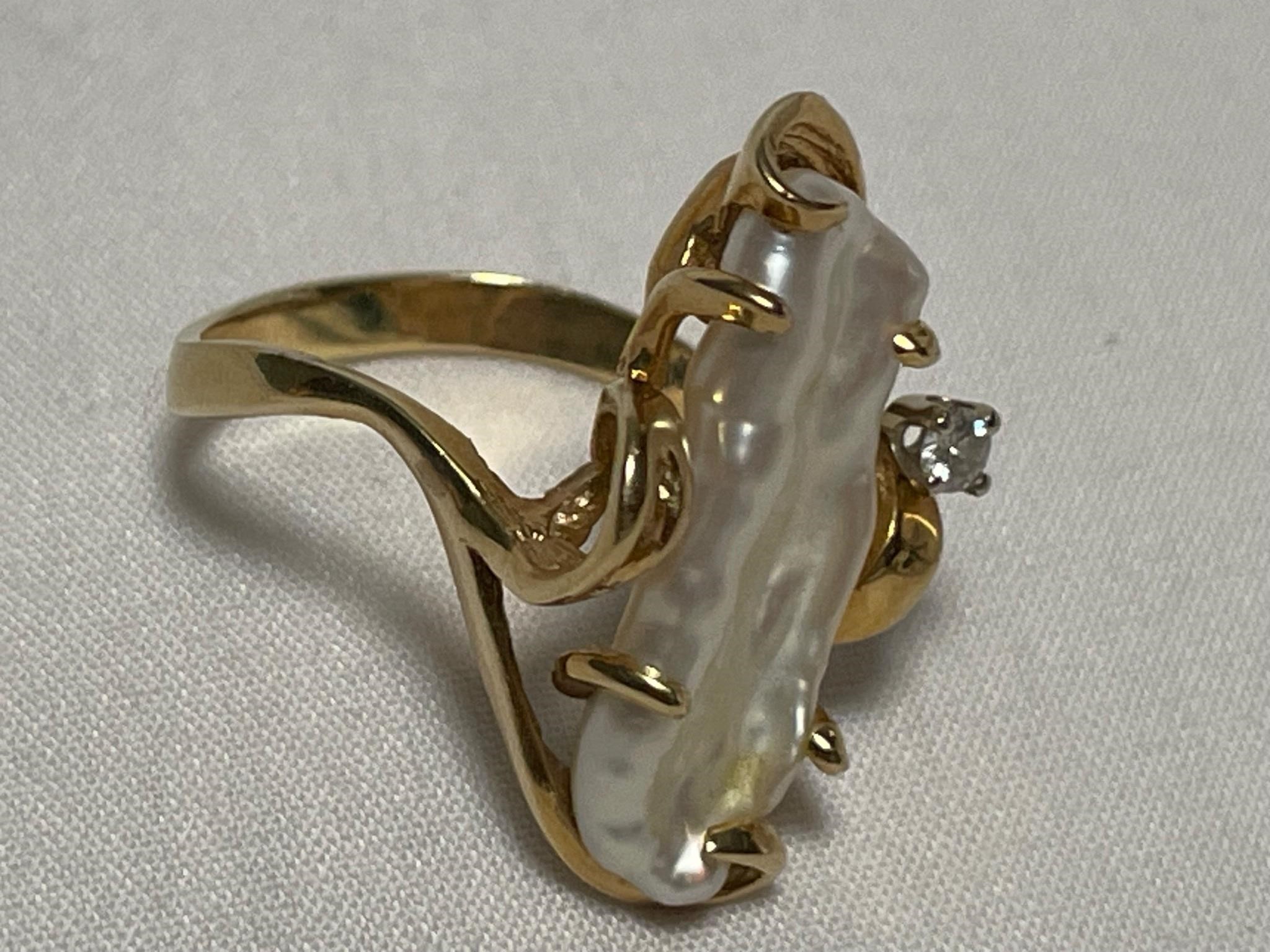 14kt Gold, Freshwater Pearl Ring