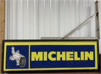 Dual Sided Michelin Light Up Sign on Bracket
