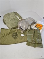 Boy Scouts duffle bag mess kits chaps and pants