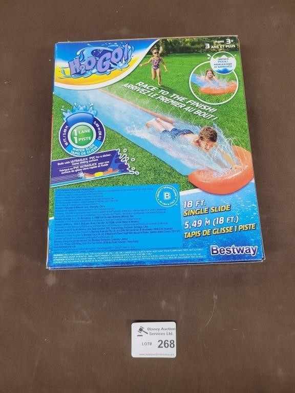 New 18ft Single Slide H2O GO slip n slide