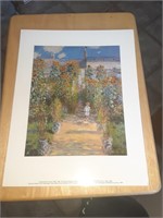 16” x 12” Monet Artist Garden