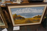 Audrain original oil painting of an approaching