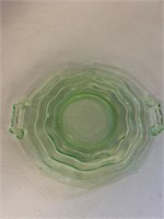 Uranium glass 10 inch platter