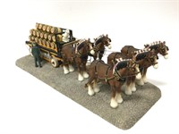 Budweiser Clydesdale Wagon Display Piece