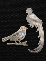 Sterling Silver Bird Brooches