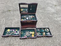Jewelry Box w/ Assorted Contents, See Photos