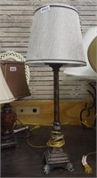 Candlestick Lamp w/Shade, 25"