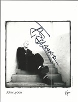 Johnny Rotten John Lydon signed photo