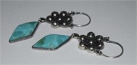 Sterling Silver Earrings w/ Turquoise