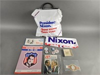 Richard Nixon Lot! Pinbacks, Campaign Song & More!