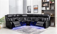 HH79997 Batman Black Power Reclining Sectional