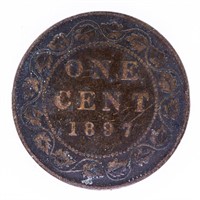 Canada 1897 Victoria Large One Cent Coin