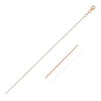 14k Rose Gold Double Extendable Cable Chain 1.0mm