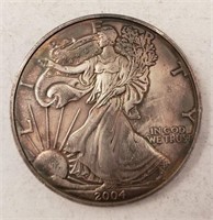 2004 American Silver Eagle, Nice Toning