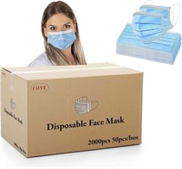[Pack of 2000] Fuye Blue Disposable Face Masks |