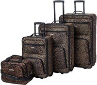 Rockland Jungle Softside Upright Luggage Set, Leo