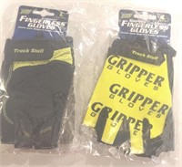 Fingerless Gloves Size L "Black/Yellow"