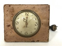 Vintage General Electric leather clad clock