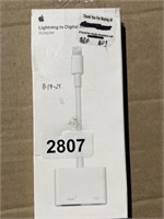 APPLE LIGHTNING TO DIGITAL AV ADAPTER RETAIL $70