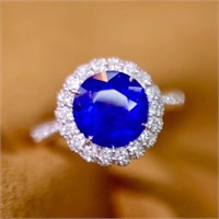 2.6ct Royal Blue Sapphire 18Kt Gold Ring