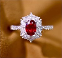 0.7ct Pigeon Blood Ruby 18Kt Gold Ring