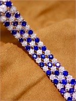 17.9cts Natural Sapphire 18Kt Gold Bracelet