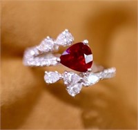 0.9ct Pigeon Blood Ruby 18Kt Gold Ring