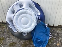 Round Cooler w/ Dry Bag Lot