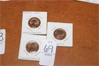 TWO LINCOLN / KENNEDY AND ONE SHRINERS PENNIES