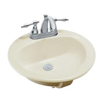 1 Glacier Bay Drop-In Bathroom Sink in Bone